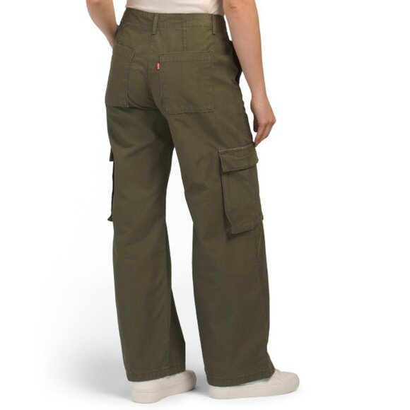 LEVIS Olive Baggy Cargo Pants - Picture 2 of 2